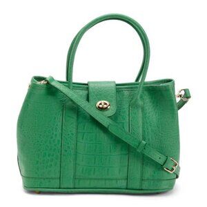 AMERILEATHER Leather Rokka Satchel With Crossbody Strap